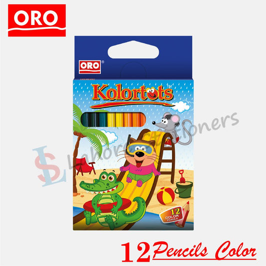 ORO Kolortots Half Size Pack of 12 Color Pencils