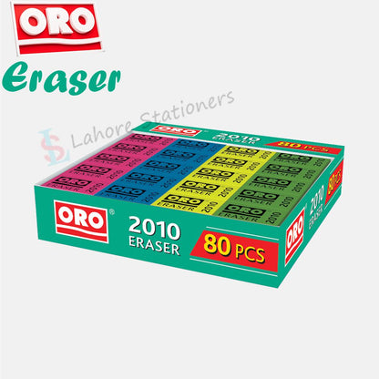 ORO Colorful Erasers 80 Pcs Box
