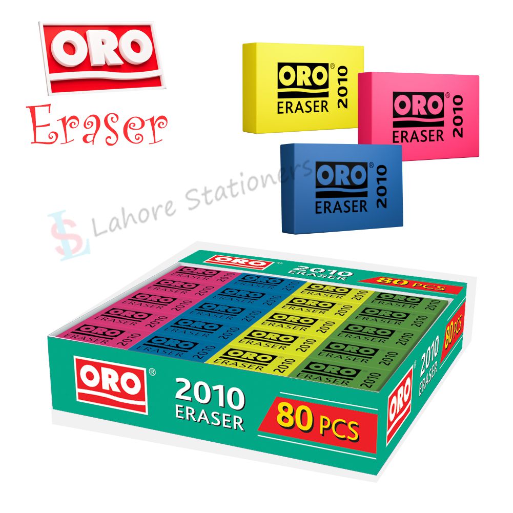 ORO Colorful Erasers 80 Pcs Box