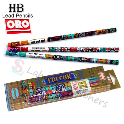 ORO Trituk Lead Pencil with Eraser Pack of 12