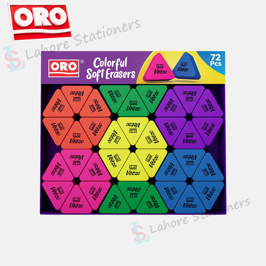 ORO Veezo Eraser Colorful 72 Pcs