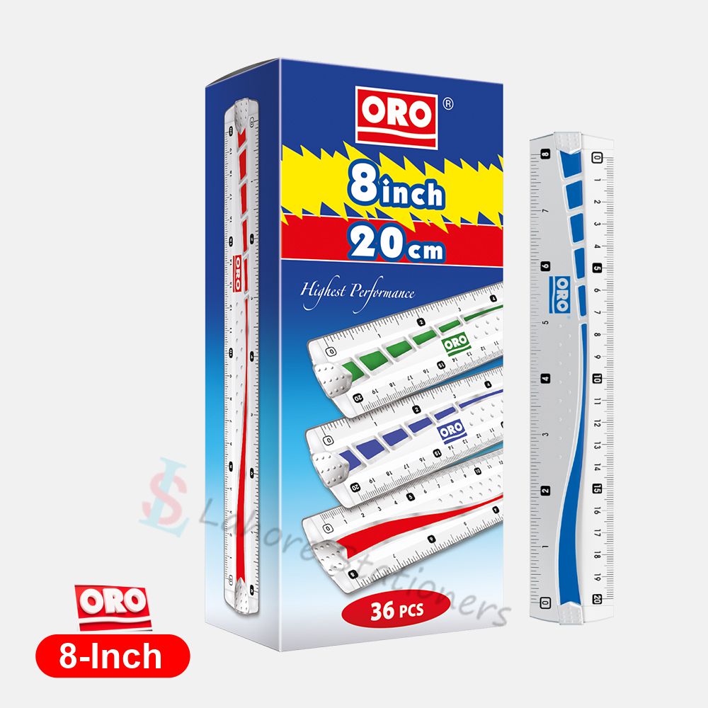 ORO Plastic Scale 8 Inch