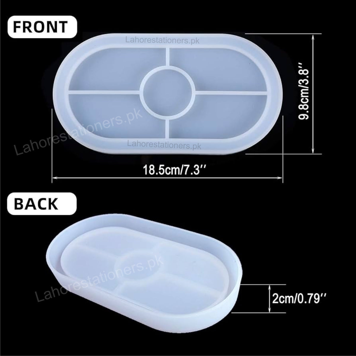 Oval Trinket Tray Silicone Mold For Plaster of Paris, Resin & DIY Crafts
