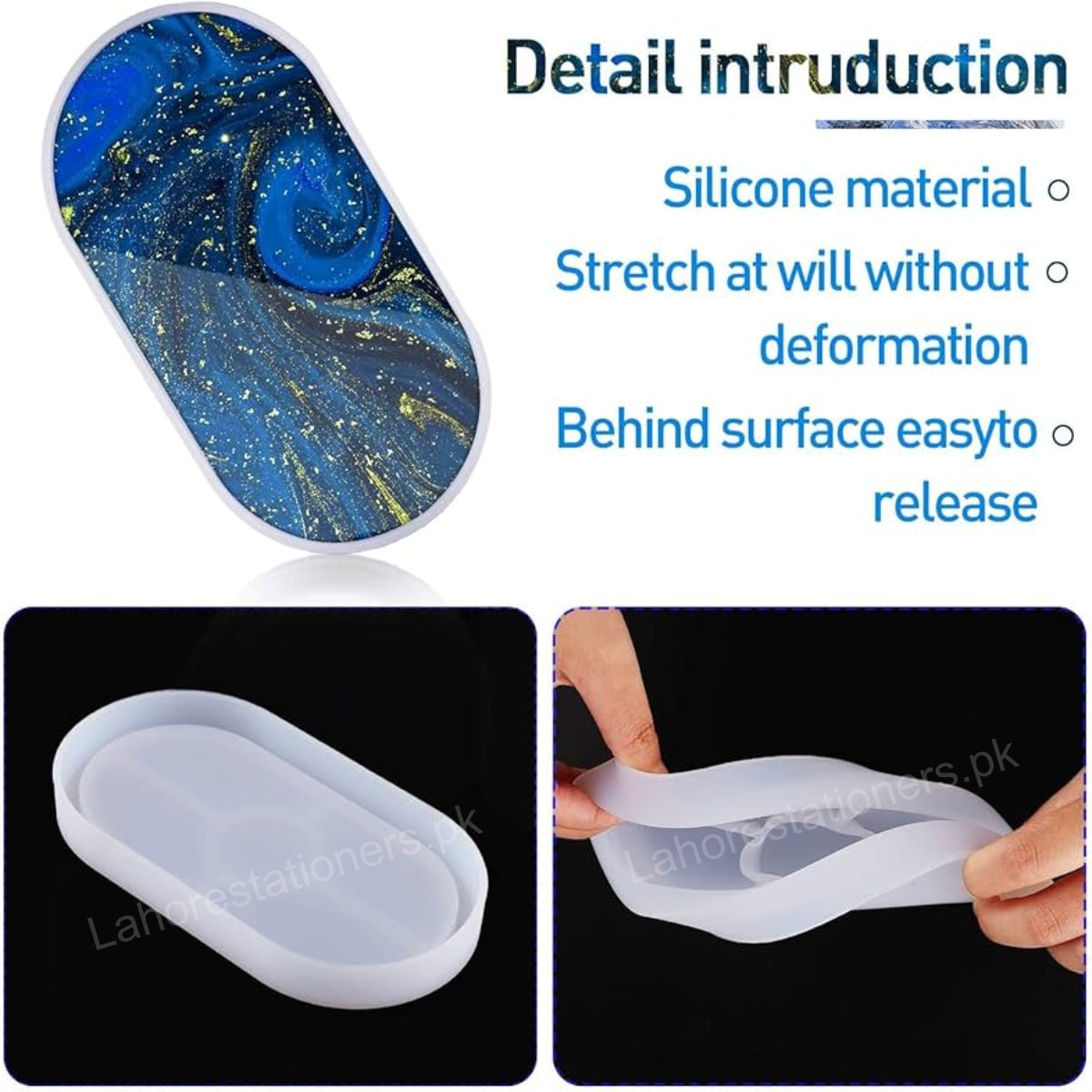 Oval Trinket Tray Silicone Mold For Plaster of Paris, Resin & DIY Crafts