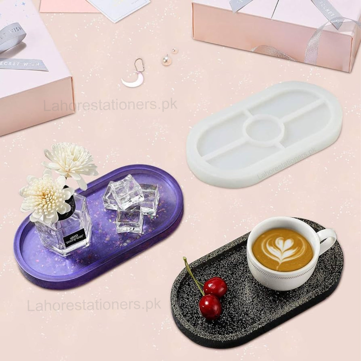 Oval Trinket Tray Silicone Mold For Plaster of Paris, Resin & DIY Crafts