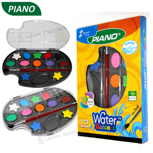 Piano Water Colors12 Different Shapes Color With Brush