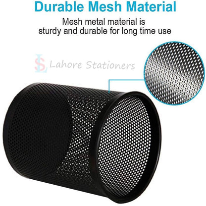Metal Mesh Pen Holder Table Desk Organizer Pen Jar