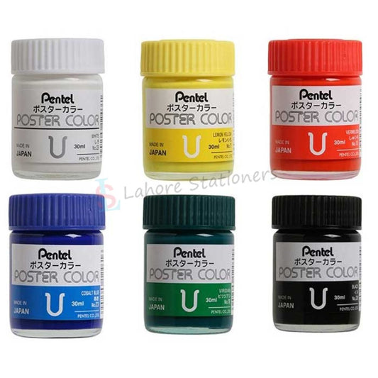 Pentel Poster Colors 30ml Pack Of 6