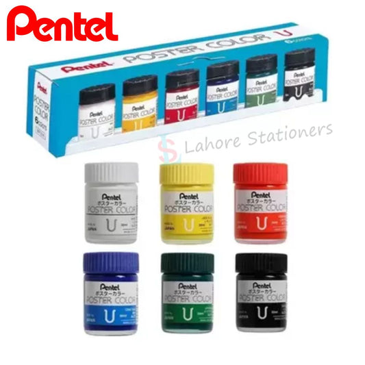Pentel Poster Colors 30ml Pack Of 6