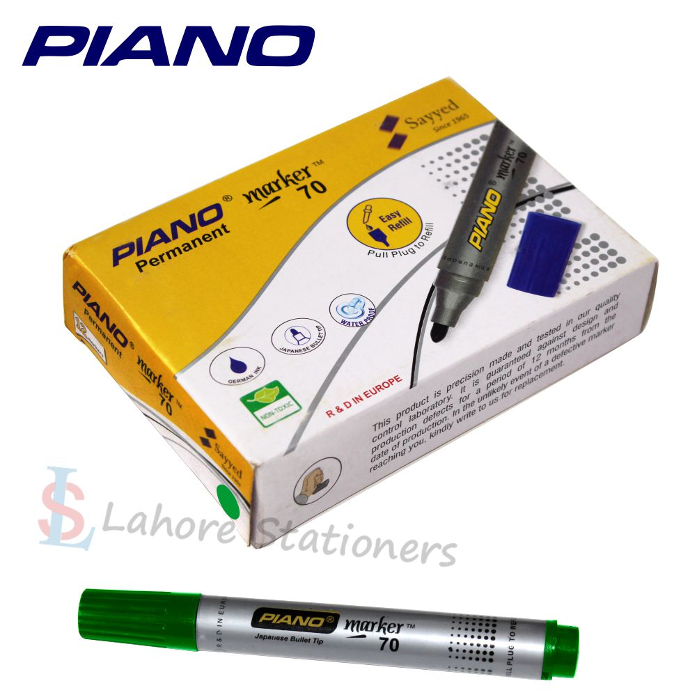 Piano Permanent Marker (Chisel Tip-Round Tip)