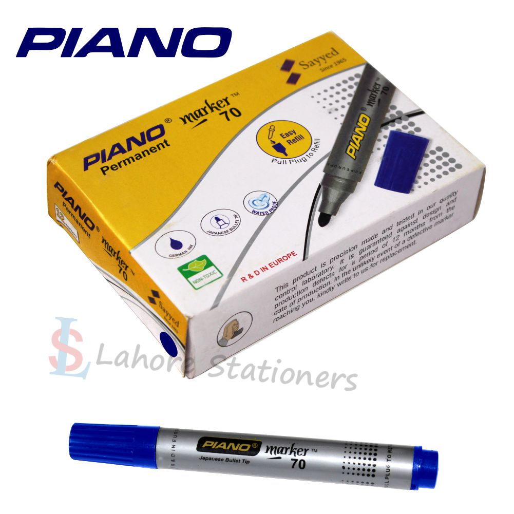 Piano Permanent Marker (Chisel Tip-Round Tip)