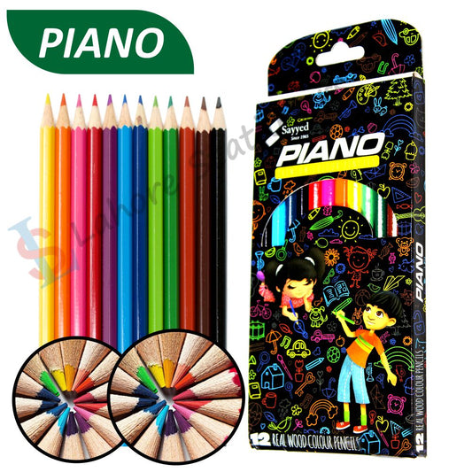 Piano Premium 12 Colour Pencils Full Size