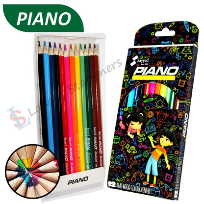 Piano Premium 12 Colour Pencils Full Size