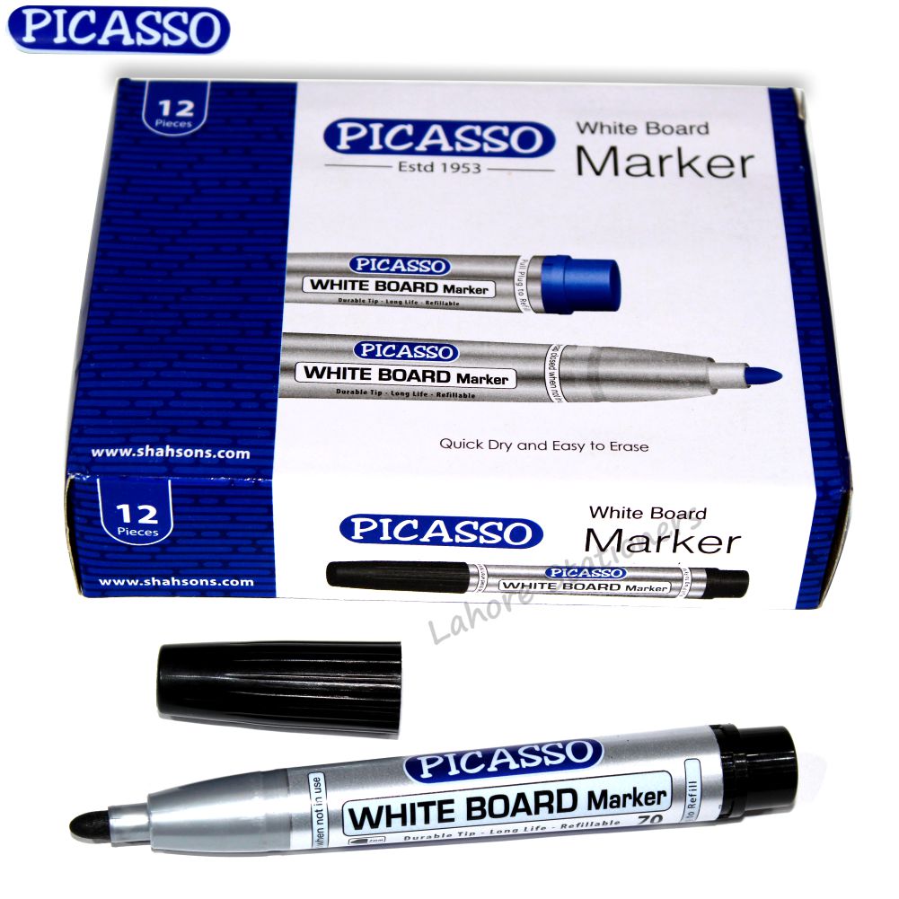 Picasso White Board Erasable Marker Round Tip Refillable Markers