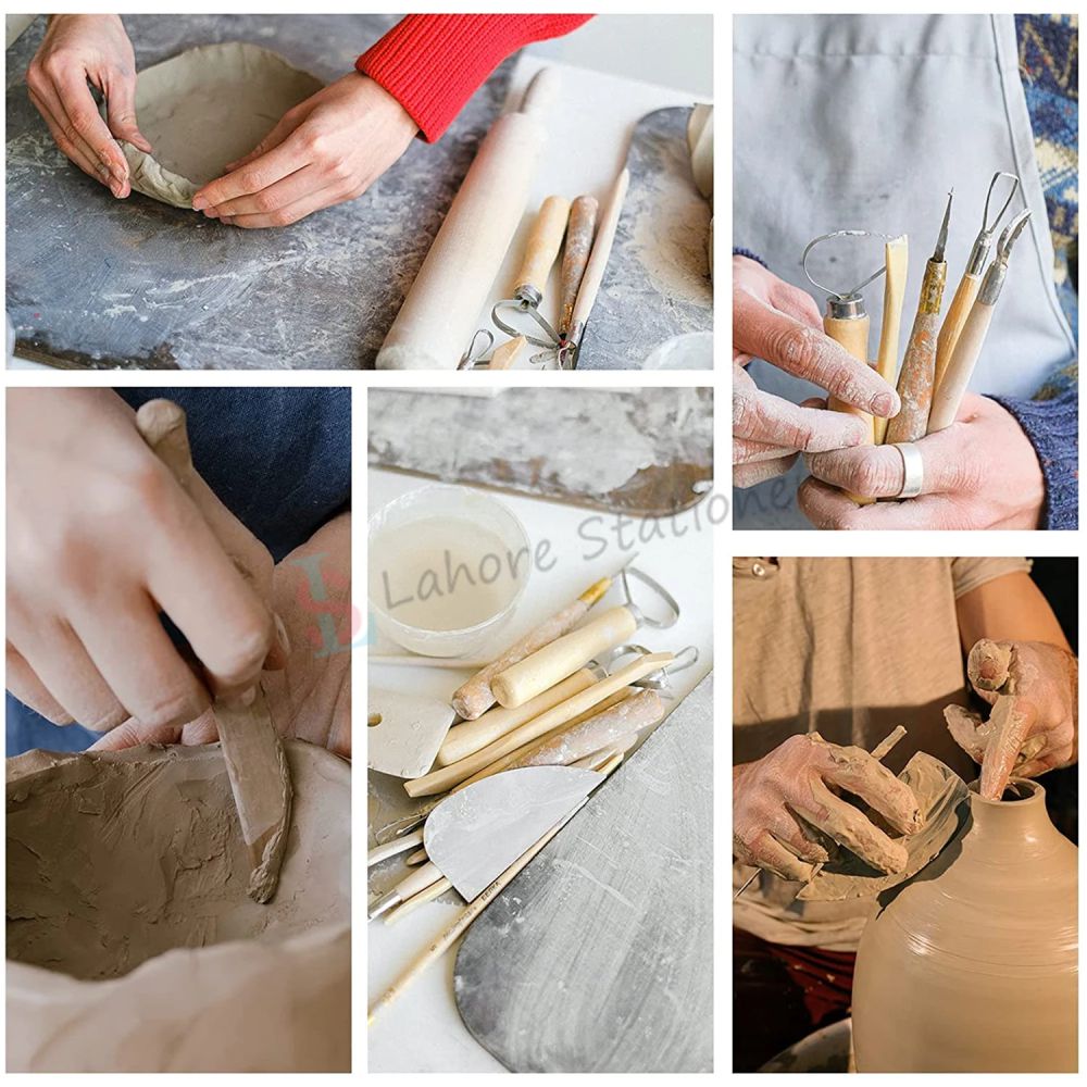 Keep Smiling Pottery Tool Kit For Clay Artist Set 8 Pcs Different Shape