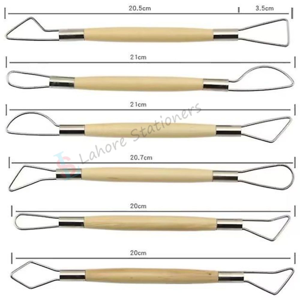 Pottery Tools 6 Pcs set Double Headed Clay Sculpture Carving Hand Tool Set