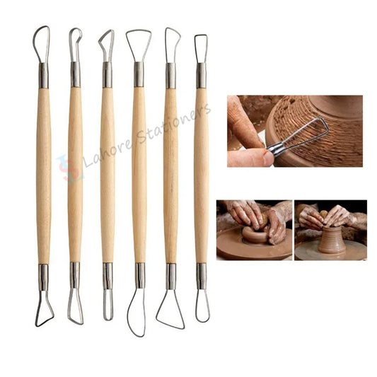 Pottery Tools 6 Pcs set Double Headed Clay Sculpture Carving Hand Tool Set