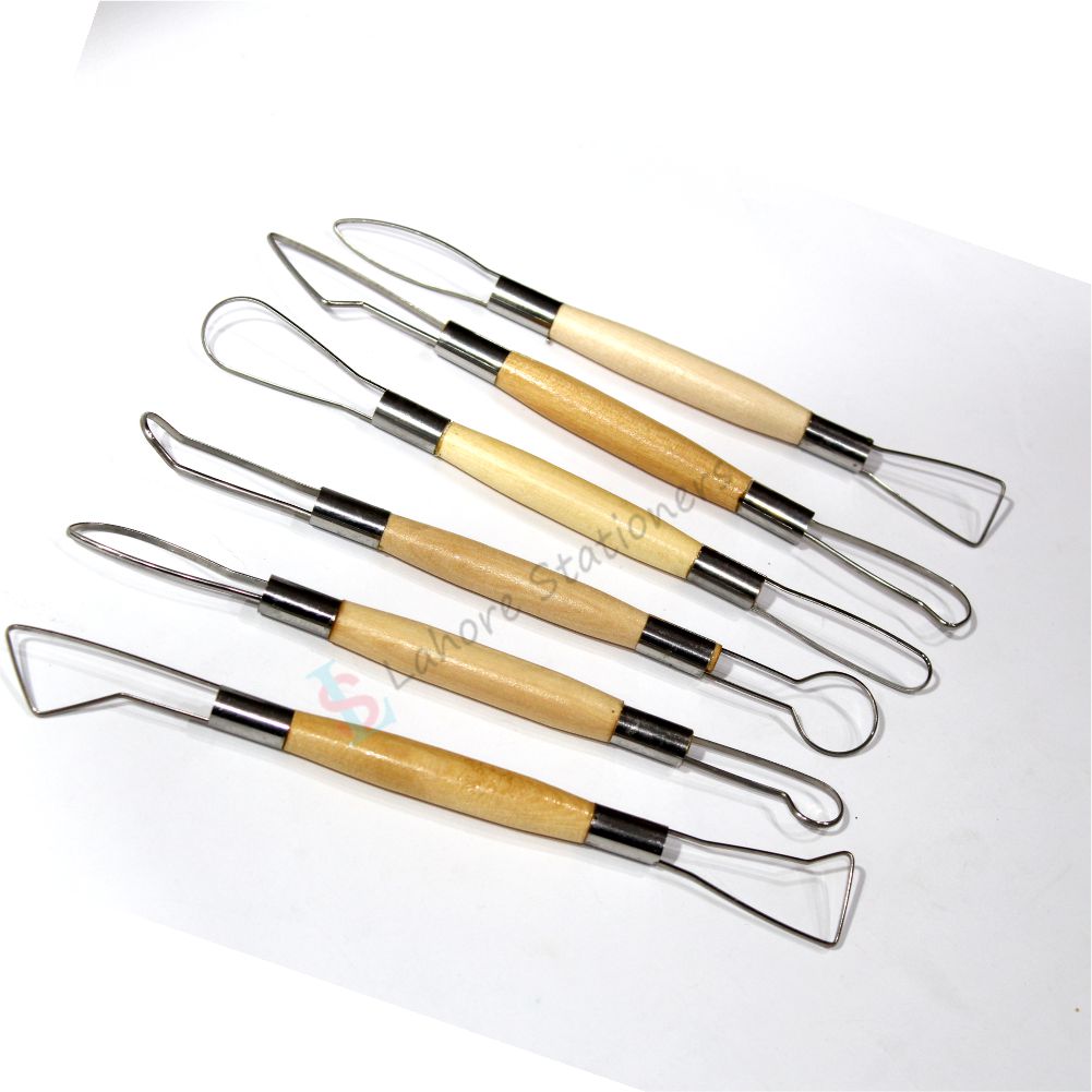 Pottery Tools 6 Pcs set Double Headed Clay Sculpture Carving Hand Tool Set