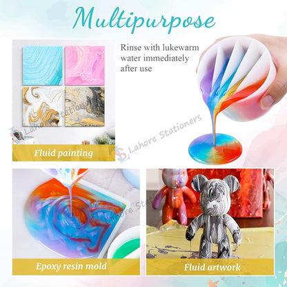 Pouring Color Mixing Cup Silicone Mold for Acrylic Paint & Epoxy Resin