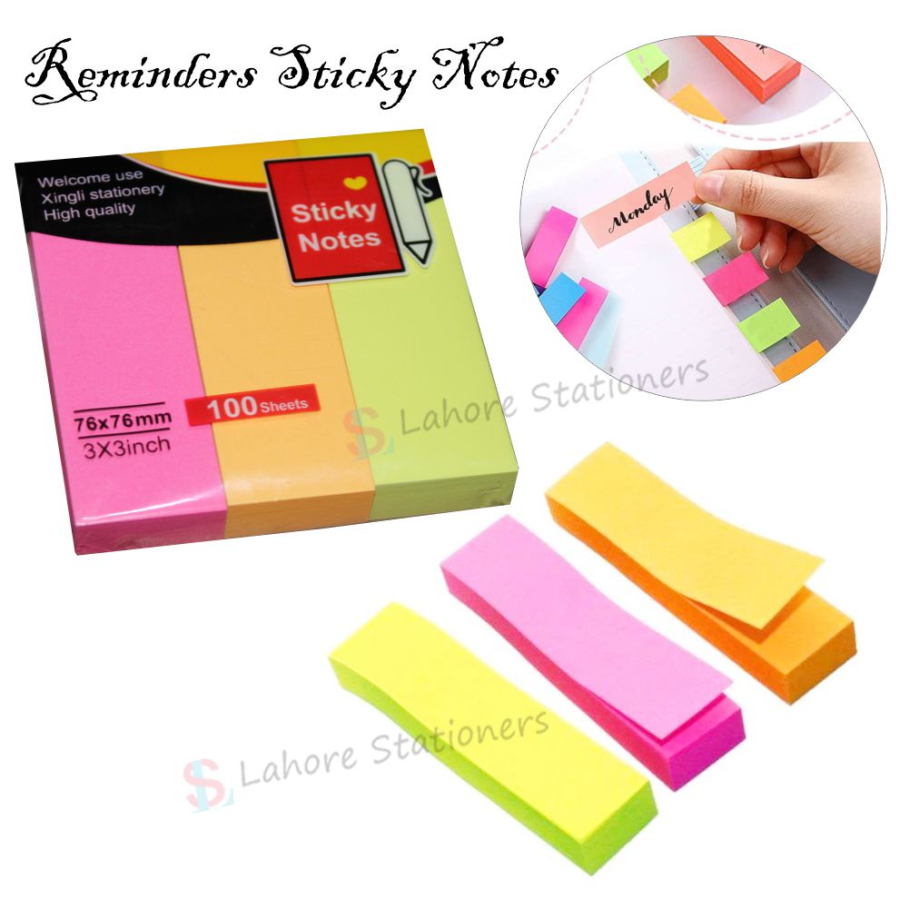 Sticky Notes Pad 3 in 1 Multicolour