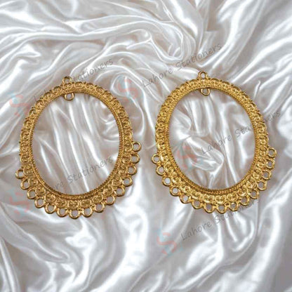 Imported Resin Jhumka Base Oval Shaped Pair