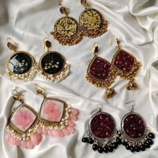 Imported Resin Jhumka Base with Jump Rings & Beads Different designs