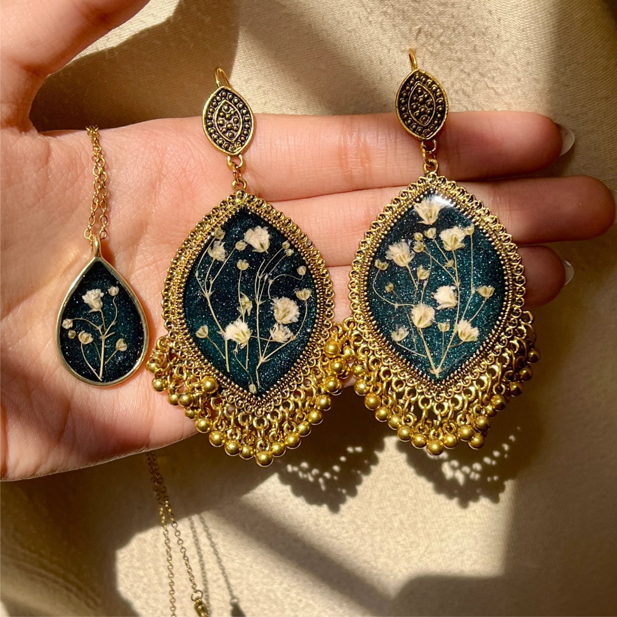 Imported Resin Jhumka Base with Jump Rings & Beads Different designs