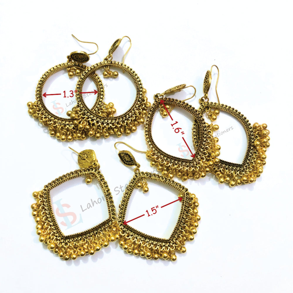 Imported Resin Jhumka Base with Jump Rings & Beads Different designs
