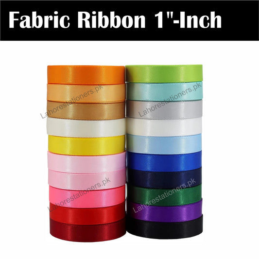 Ribbon Roll 1 Inch – Decorative Craft & Gift Wrapping Ribbon (Single Piece, Multiple Colors Available)