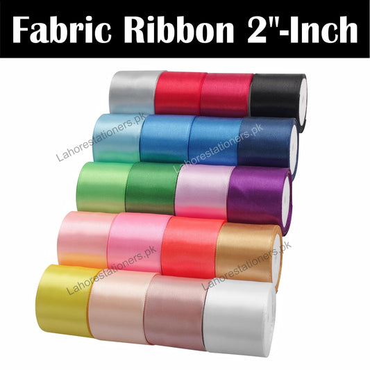 Ribbon Roll 2 Inch Decorative Craft & Gift Wrapping Ribbon – Single Piece (Multiple Colors Available)