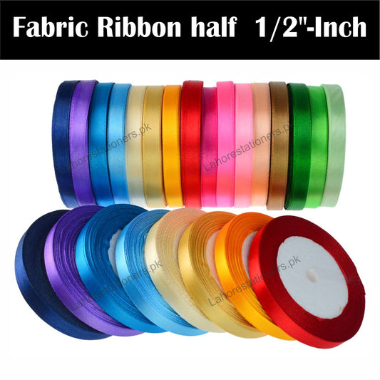 Ribbon Roll Half Inch (1cm) Decorative Craft & Gift Wrapping Ribbon – Single Piece (Multiple Colors Available)