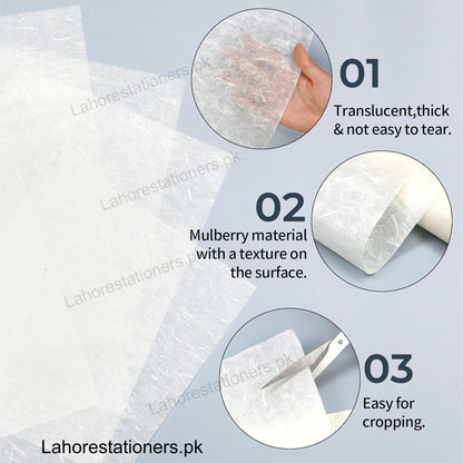 Rice Paper Sheets Textured Craft, Origami, Decoupage & DIY Paper A4 Size A3 Size available