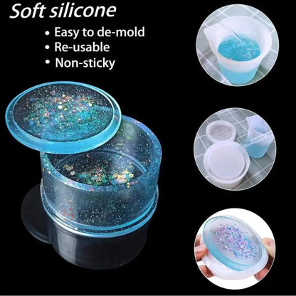 Different Shape Design Jewelry Storage Box Silicone Mold for Epoxy Resin, Candle Making, Concrete & Plaster DIY