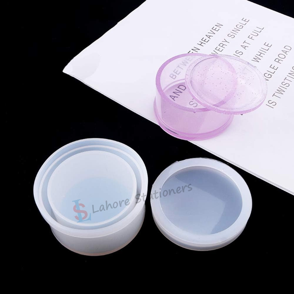 Round Shape Jewelry Storage Box Silicone Mold for Epoxy Resin, Candle Making, Concrete & Plaster DIY