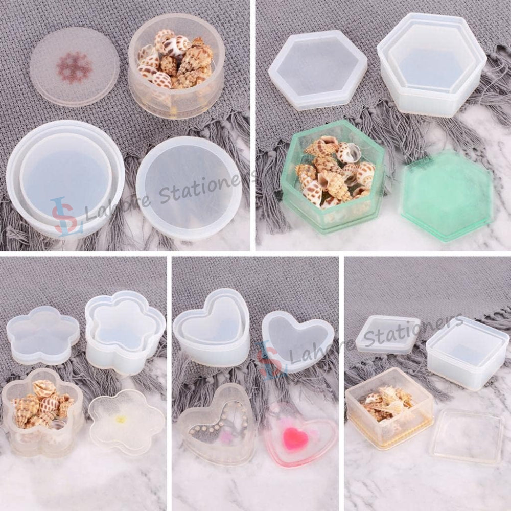 Round Shape Jewelry Storage Box Silicone Mold for Epoxy Resin, Candle Making, Concrete & Plaster DIY
