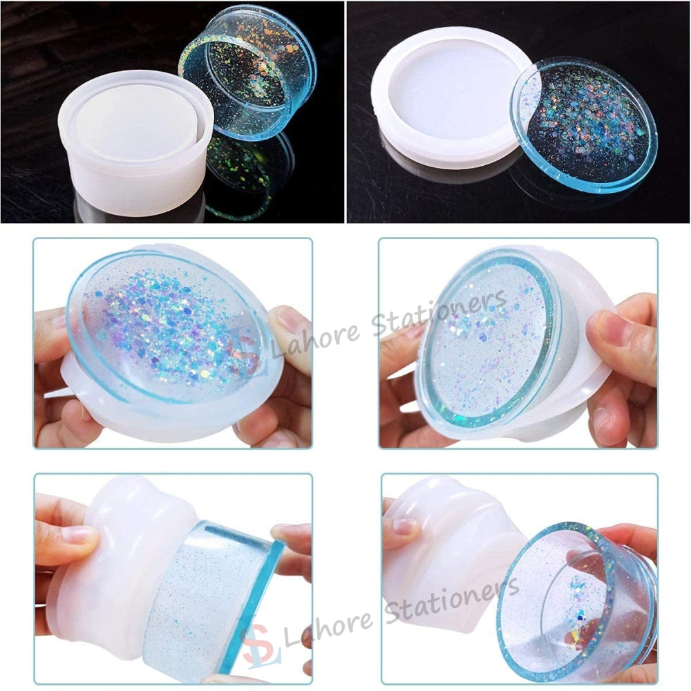 Round Shape Jewelry Storage Box Silicone Mold for Epoxy Resin, Candle Making, Concrete & Plaster DIY