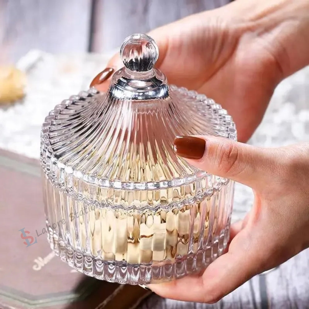 Fluted Round Shape Jar Storage Jewelry Box Silicone Mold for Epoxy Resin, Candle Making, Concrete & Plaster DIY Mould