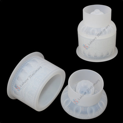 Round Shape Jar Storage Jewelry Box Silicone Mold for Epoxy Resin, Candle Making, Concrete & Plaster DIY