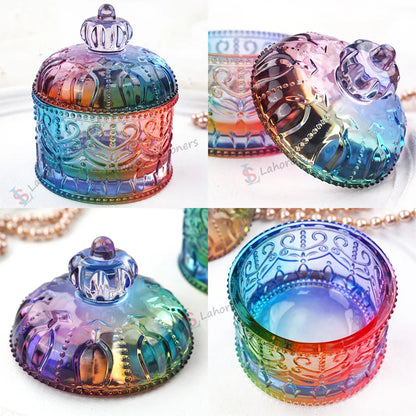 Round Shape Jar Storage Jewelry Box Silicone Mold for Epoxy Resin, Candle Making, Concrete & Plaster DIY