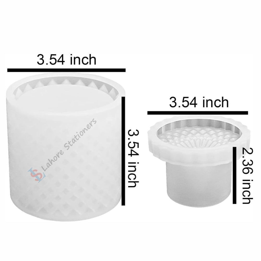 3D Crystal Style Jar Storage Jewelry Box Silicone Mold for Epoxy Resin, Candle Making, Concrete & Plaster DIY