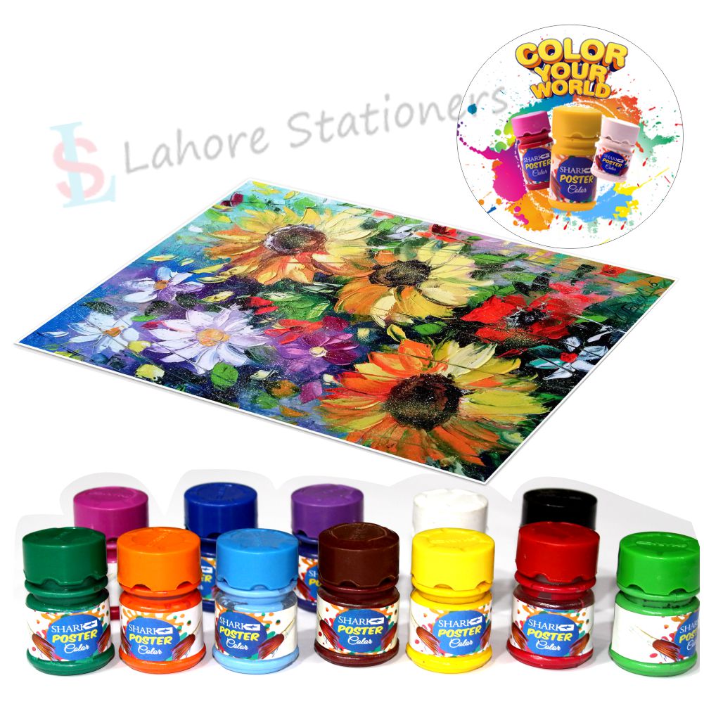 SHARK Poster Colors 12Pcs