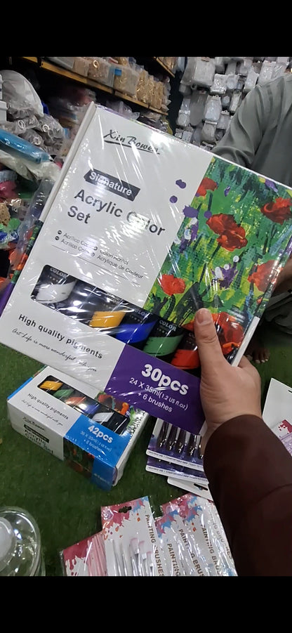 Premium Acrylic Paint Set (12, 18, 30, 42 Colors) - Wholesale Art Supplies