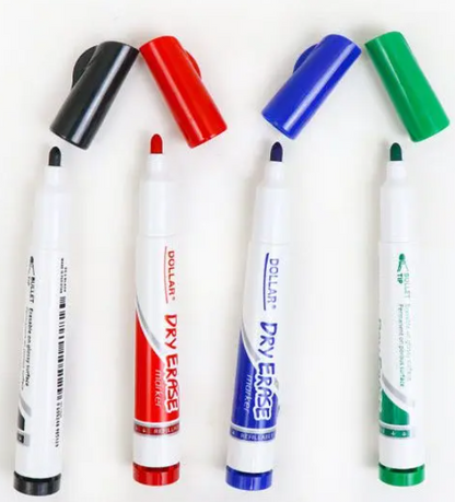 Dollar Dry Erase White Board Marker Round Tip  4 Colors Available