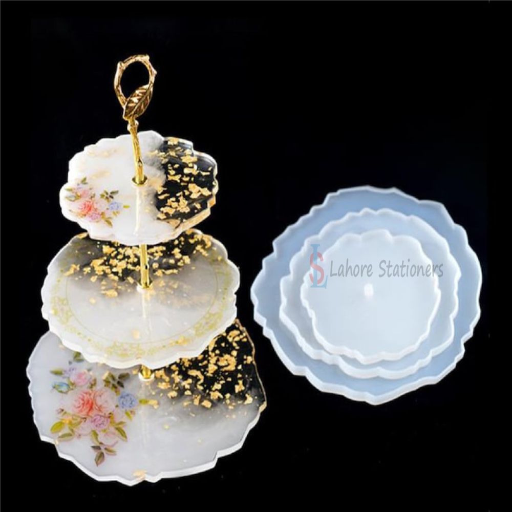 3 tier Geode like Shape set Resin Mold For Resin Art Home Decoration