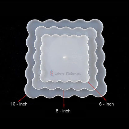 Three Layer tray square Shapes Silicone Mold For Resin Art