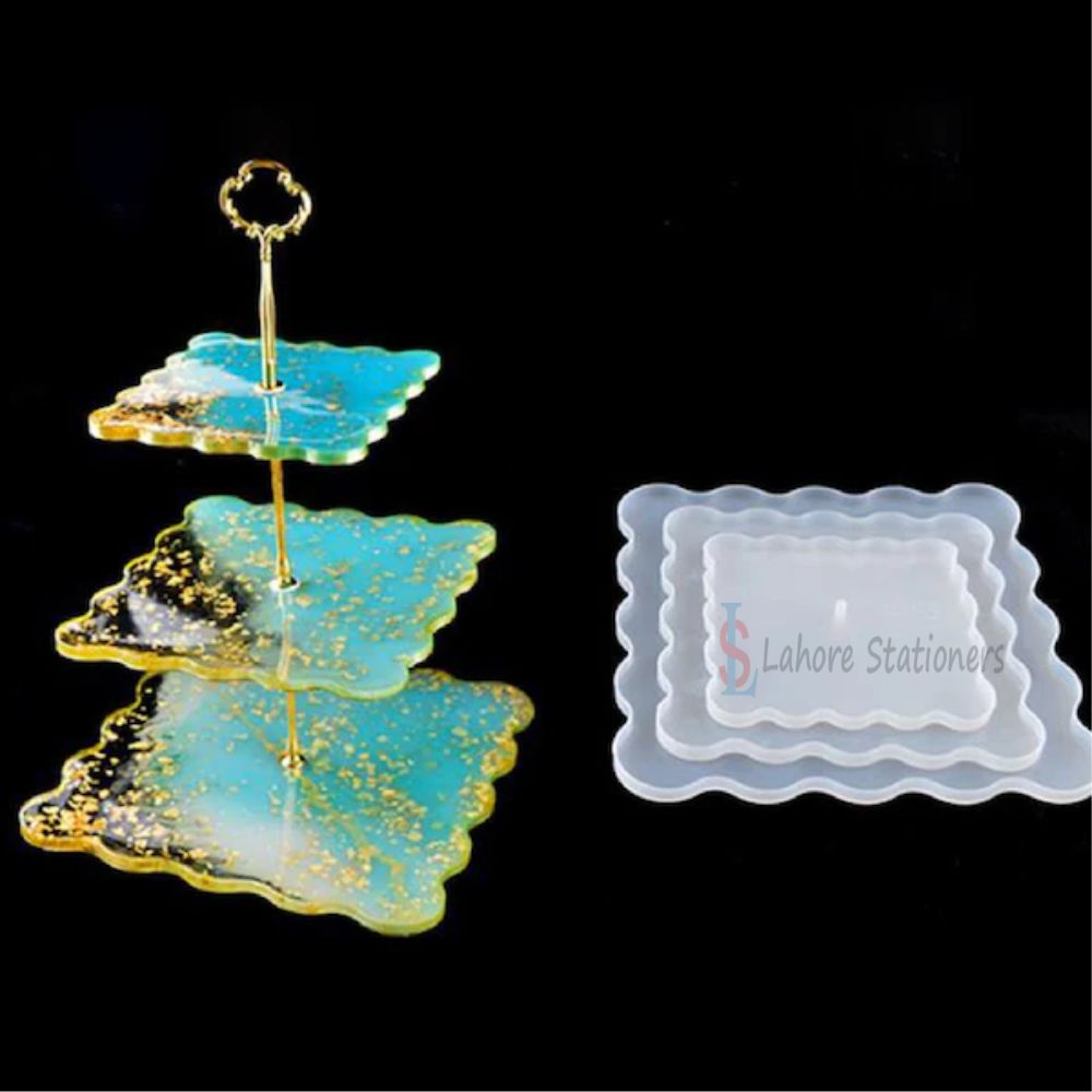 Three Layer tray square Shapes Silicone Mold For Resin Art