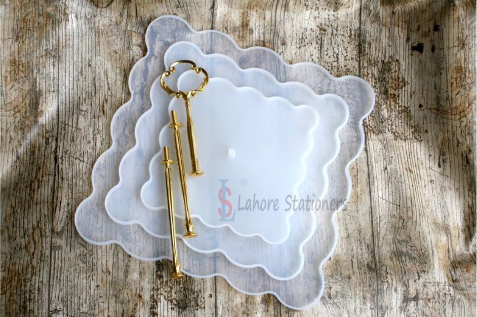 Three Layer tray square Shapes Silicone Mold For Resin Art