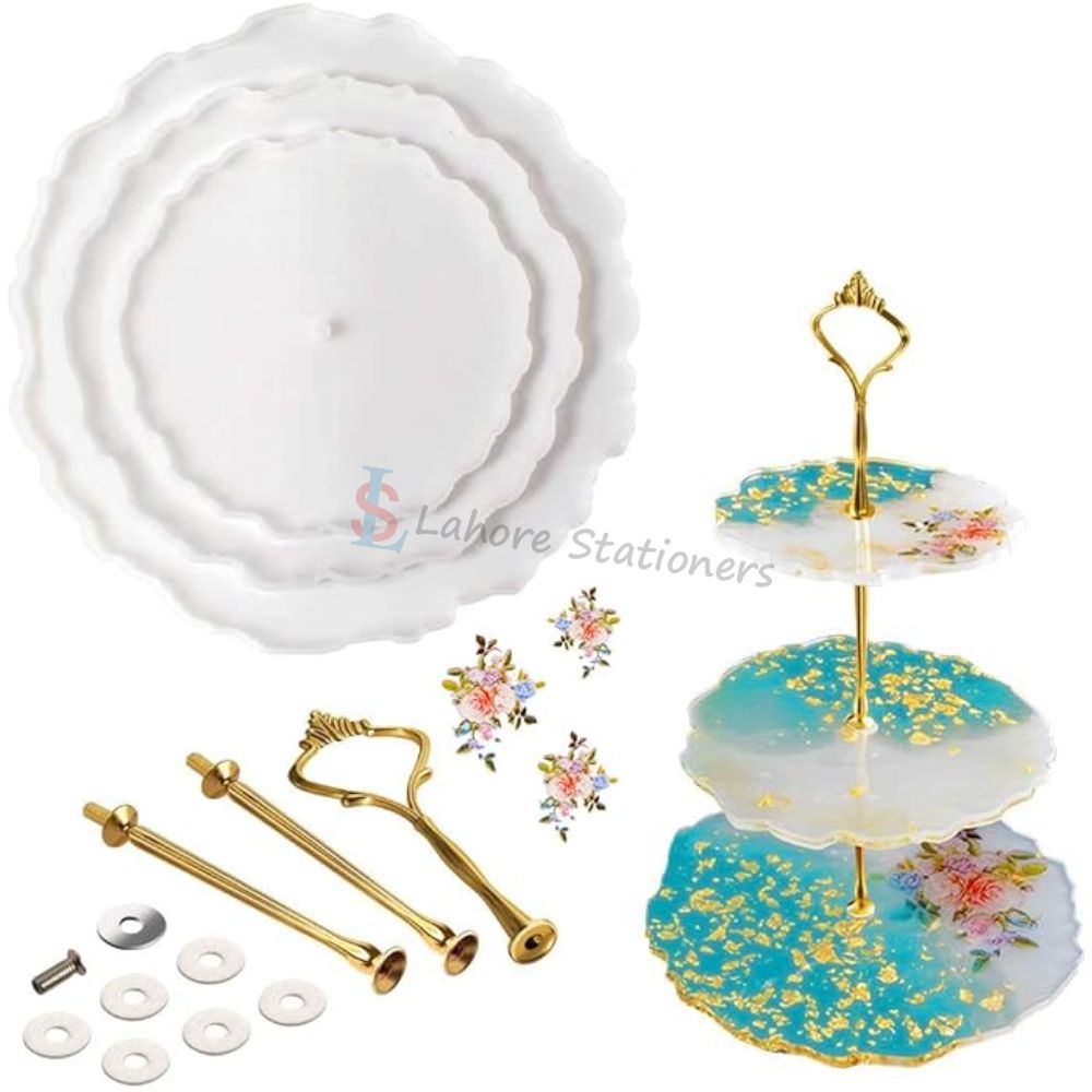 3 tier Geode like Shape set Resin Mold For Resin Art Home Decoration