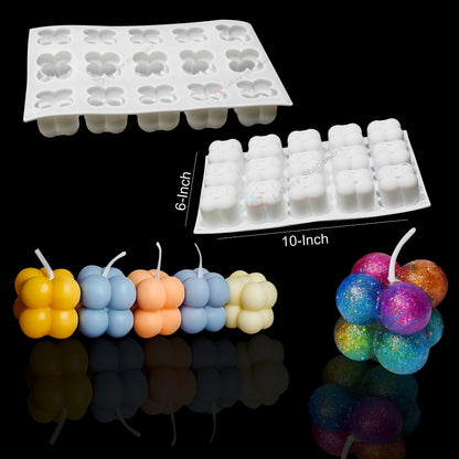 Mini 3D Bubble Candle Mold – Silicone Mold for Crafts & Resin