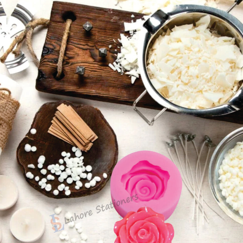 Small Rose Flower Candle Silicone Mold  DIY Candle Making